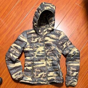 Aritzia Camouflage Puffer Jacket